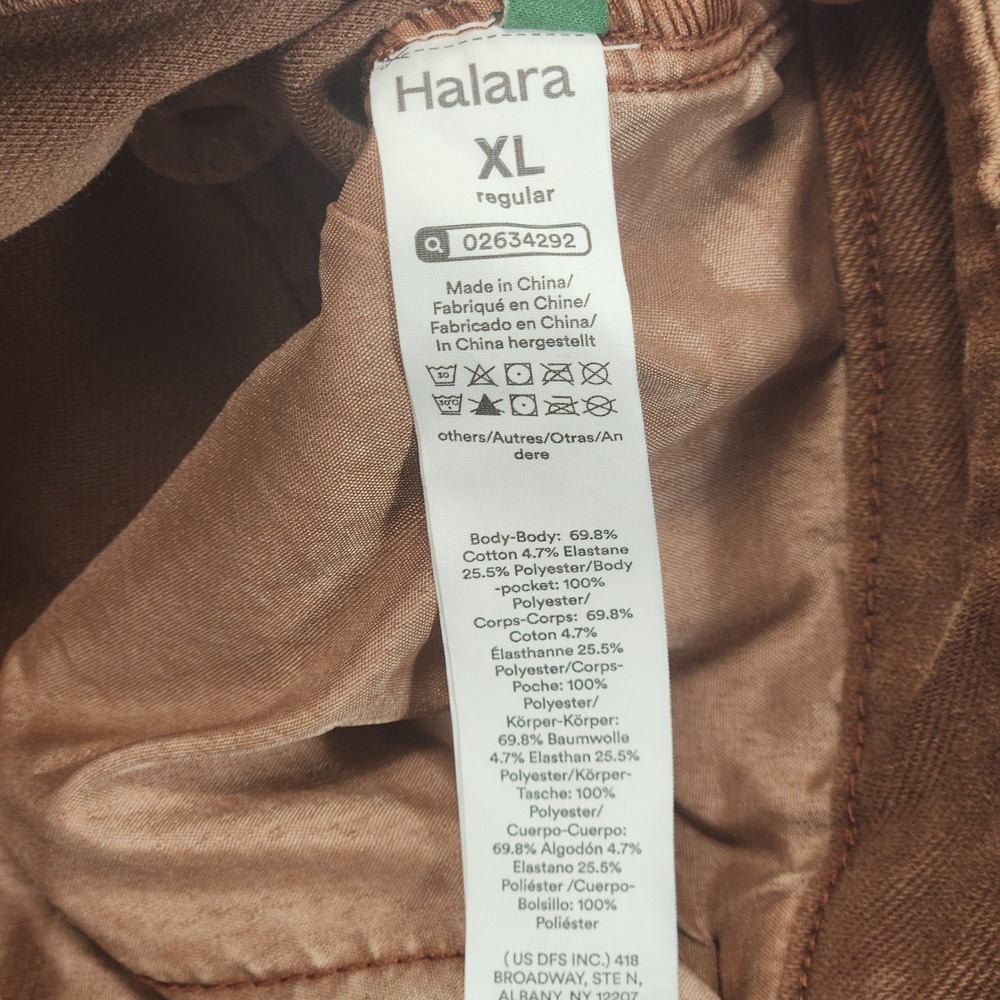 Halara Flex Denim High Waisted Straight Leg Pants Brown XL NWT 02634292 - Picture 5 of 9